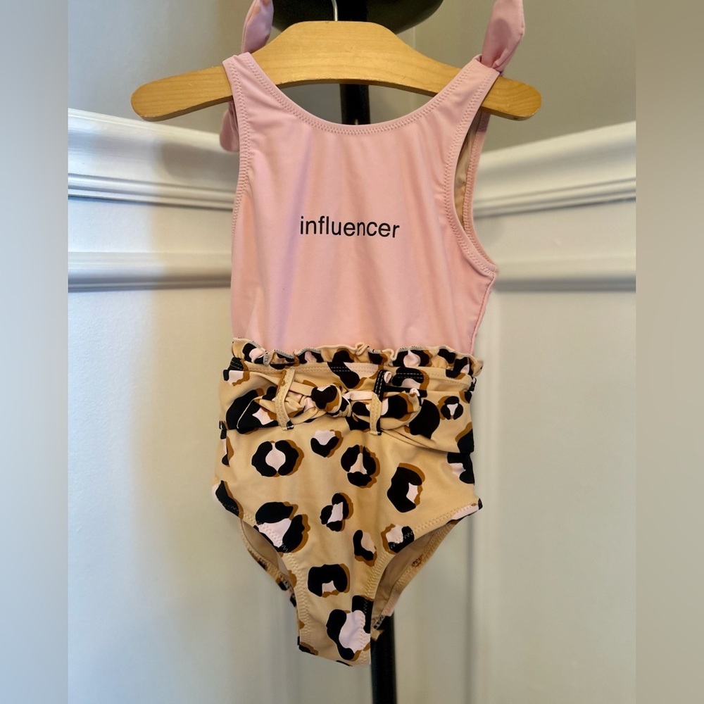 Shade & Shore Pink and Cream Swimsuit